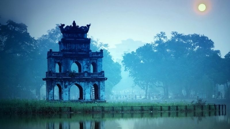 Khám phá cảnh đẹp Tháp Rùa tuyệt đẹp tại Hà Nội
