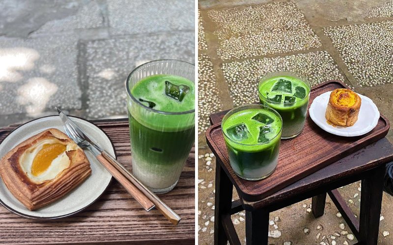 Điểm đặc biệt tại Avocat Bake'n Brew chính là việc bạn có thể tự do sáng tạo thức uống matcha theo sở thích