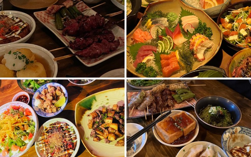 Ẩm thực tại Izakaya Ten là sự kết hợp hài hòa giữa hương vị truyền thống Nhật Bản cùng nét hiện đại