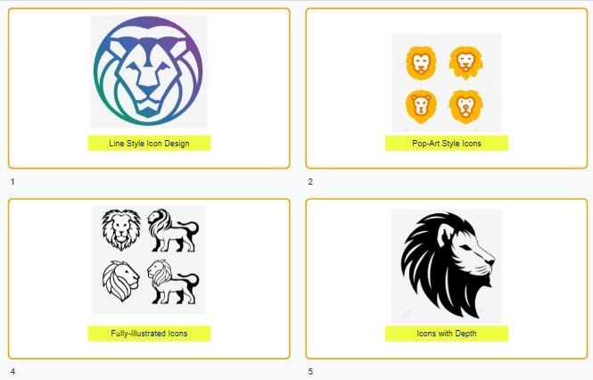 Tìm hiểu về icon sư tử - ý nghĩa và sử dụng