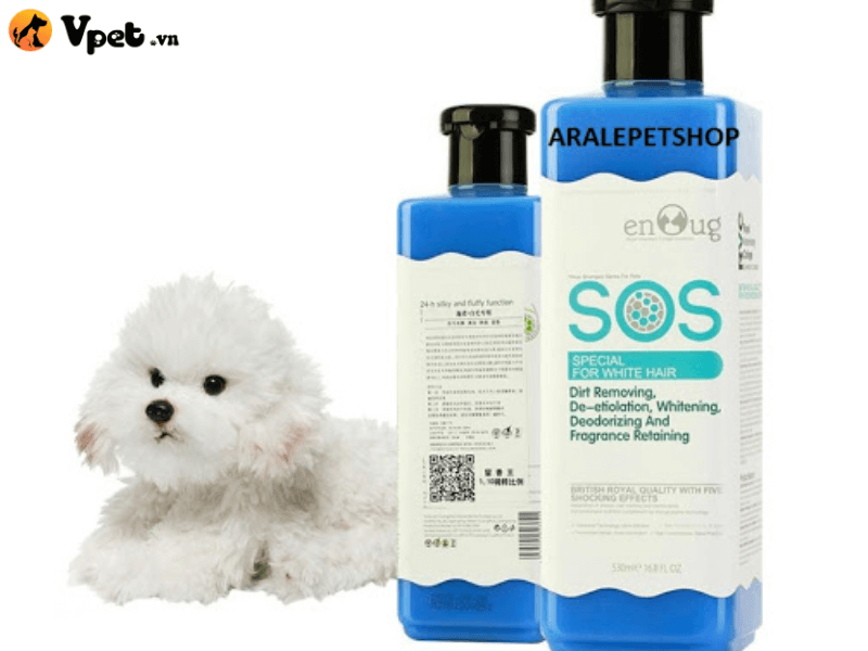 Sữa tắm cho chó hãng SOS màu xanh dương